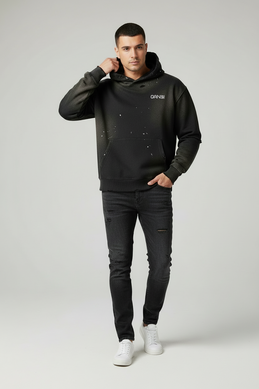 Frayed Fleece Hoodie