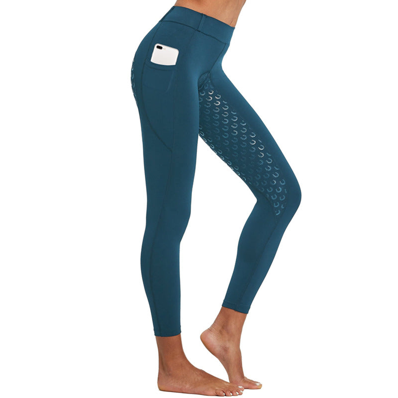 Anti-Slip Elastic High-Waist Workout Leggings