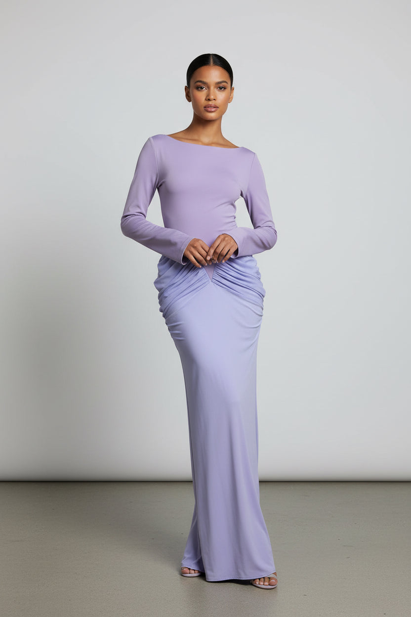 Bodycon long sleeve maxi dress