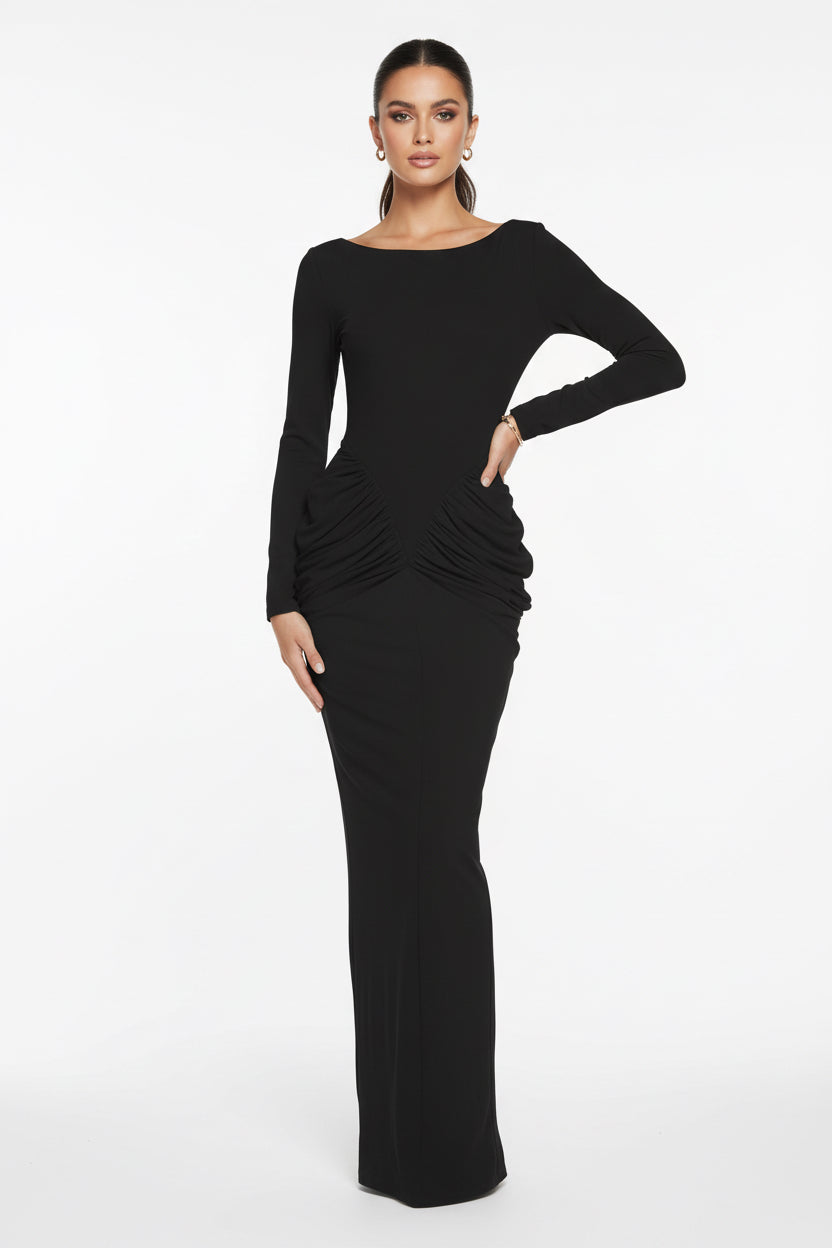 Bodycon long sleeve maxi dress