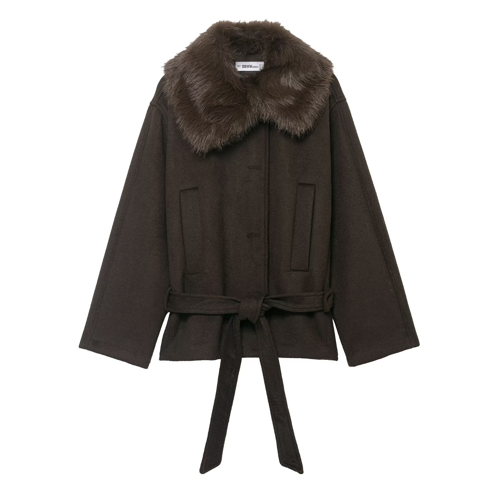 Women fur winter jacket coat
