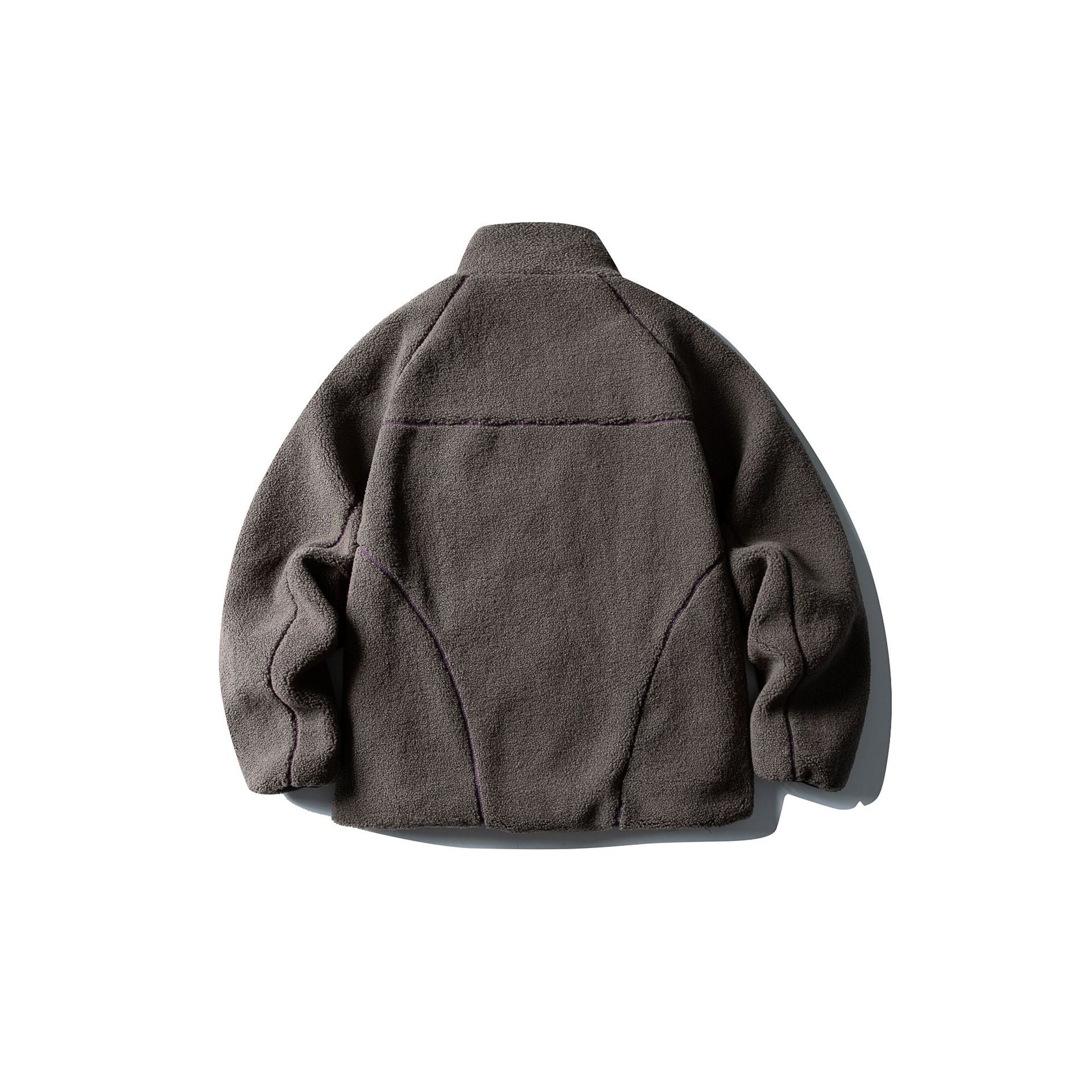 Multi-Pocket Patchwork Shearling Cotton Coat