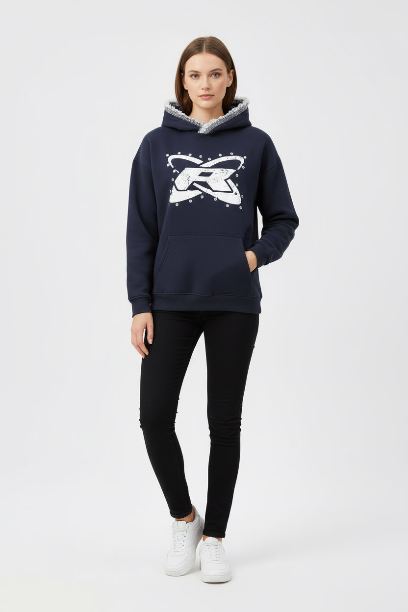 Unisex Riveted hooded sweatshirt