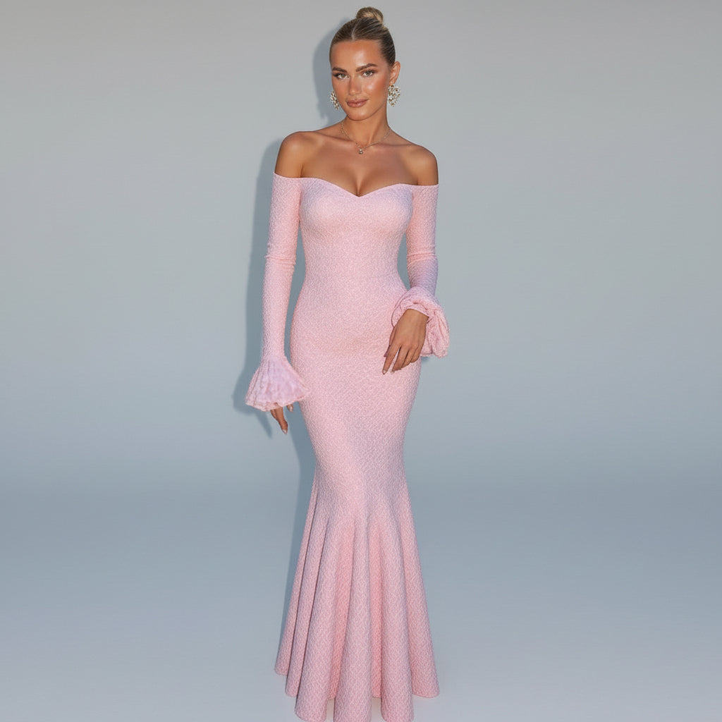 Eternal Off Shoulder Maxi Dress