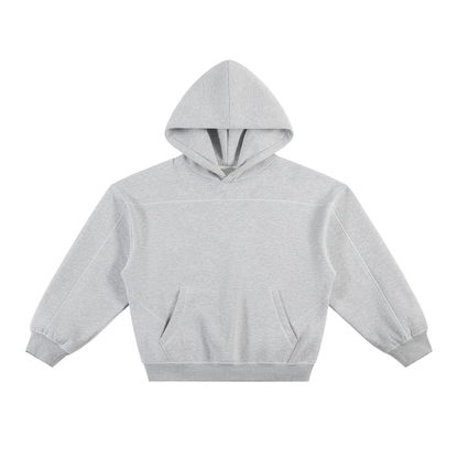 Contrast Boxy Fleece Hoodie