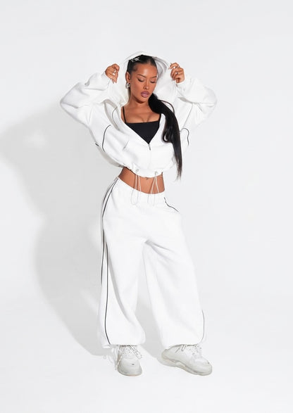Urban Zip-Up Two-Piece Tracksuit Set