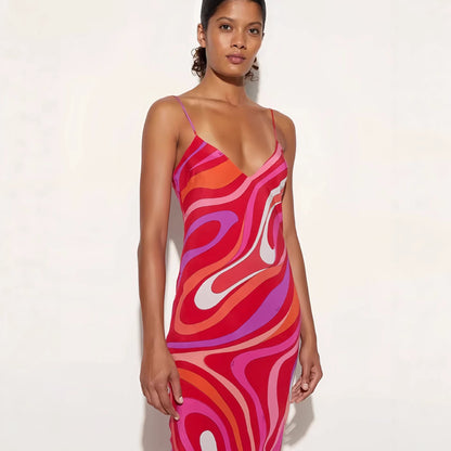 Resort Bold Contrasting Maxi Dress