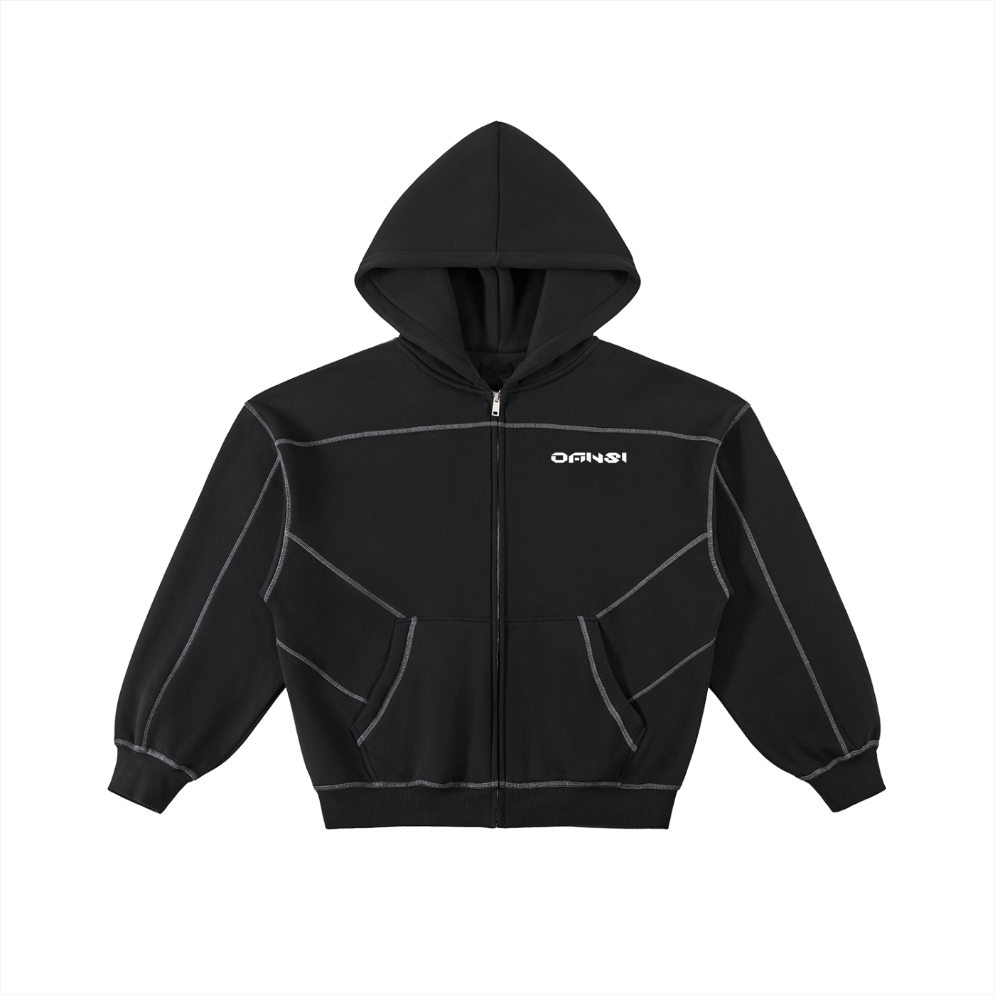 Unisex Boxy Fleece Zip Hoodie