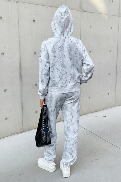 long sleeved hoodie and  pants two-piece tracksuit set