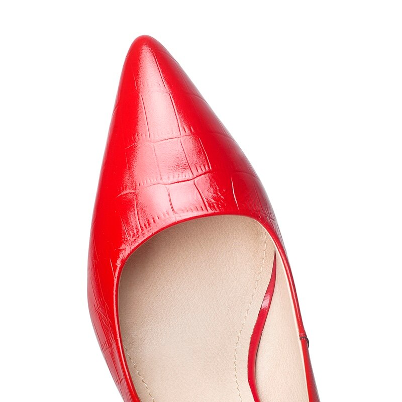 Women’s Red Patent Leather Pointed-Toe  pumps Heels