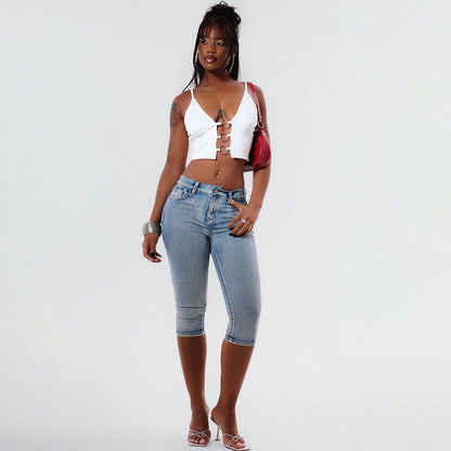 Bodycon pleated crop top