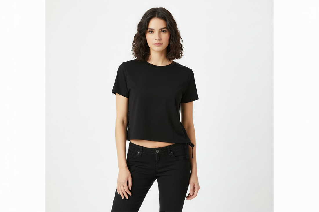 Essential Drawstring T-Shirt Bodycon Top