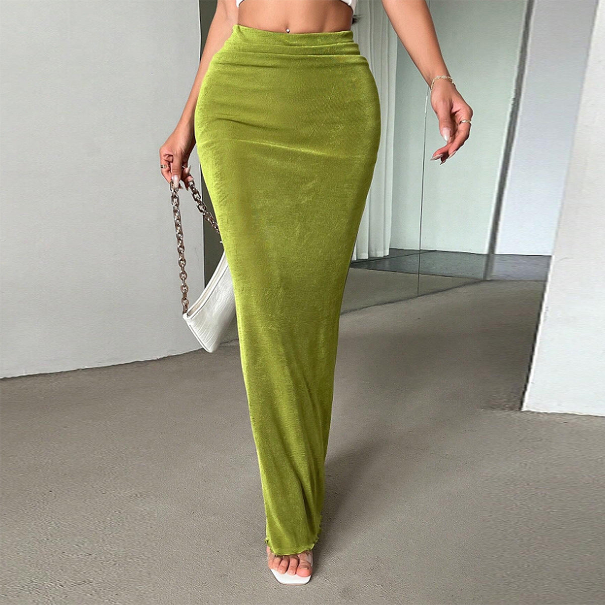 wrapped fishtail skirt