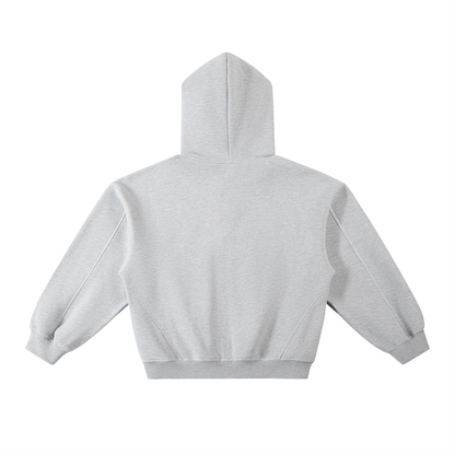 Contrast Boxy Fleece Hoodie
