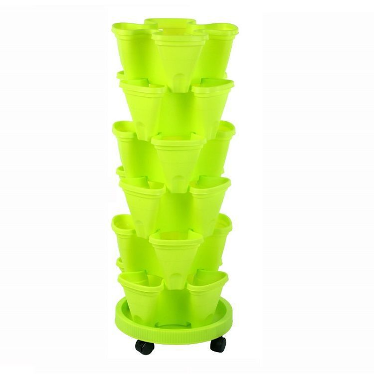 Balcony 6-layer Three-dimensional Basin Combination Plastic Flowerpot