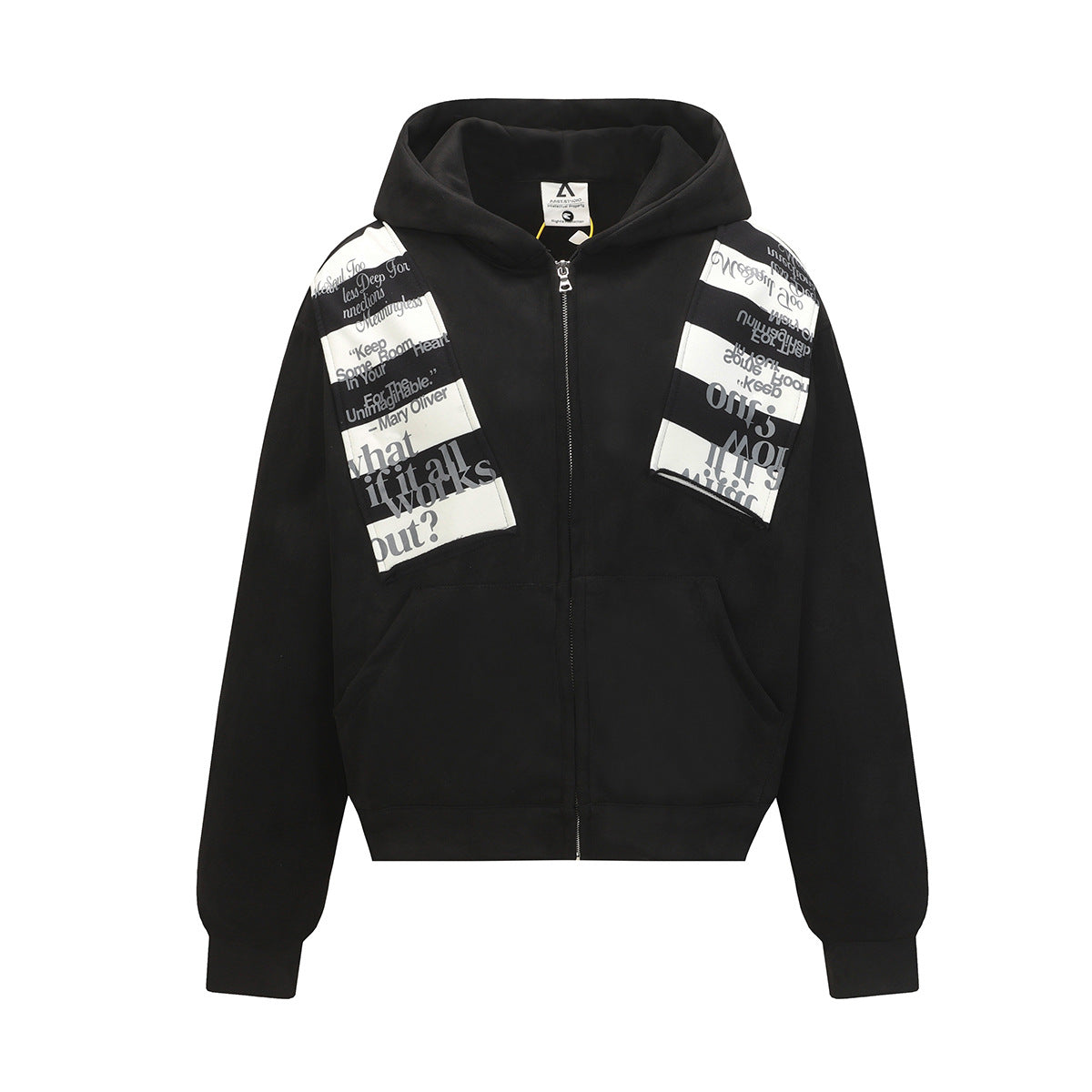 Unisex spliced zipper Sweatshirt hoodies hoodie