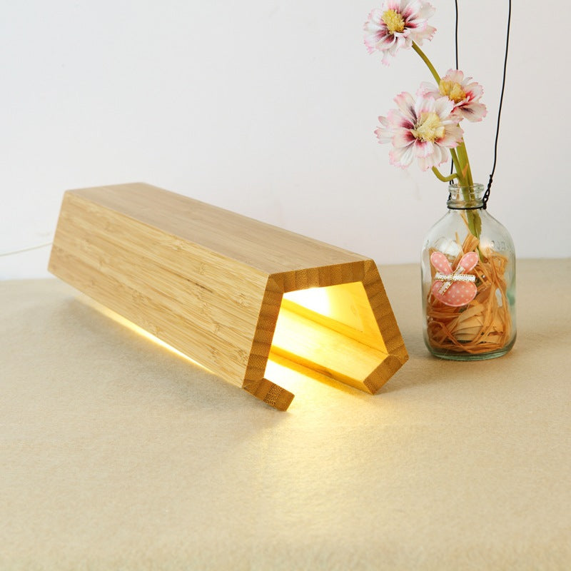 wooden pointed lamp