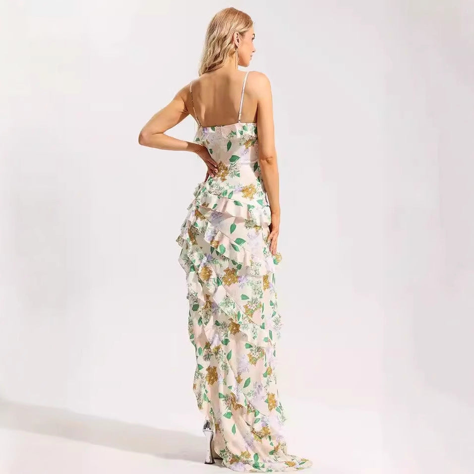 Floral Chiffon Ethereal maxi  Dress