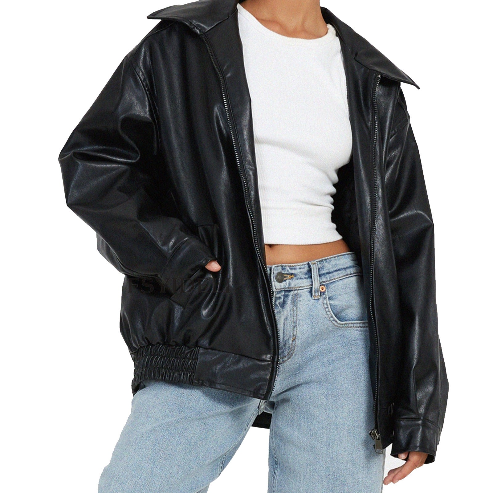 Unisex Pu Leather Jacket