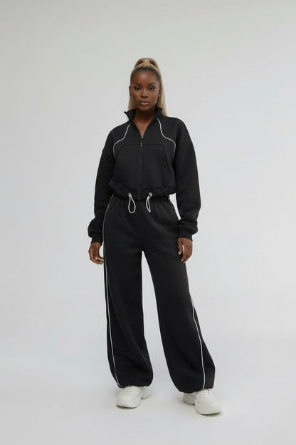 Urban Zip-Up Two-Piece Tracksuit Set