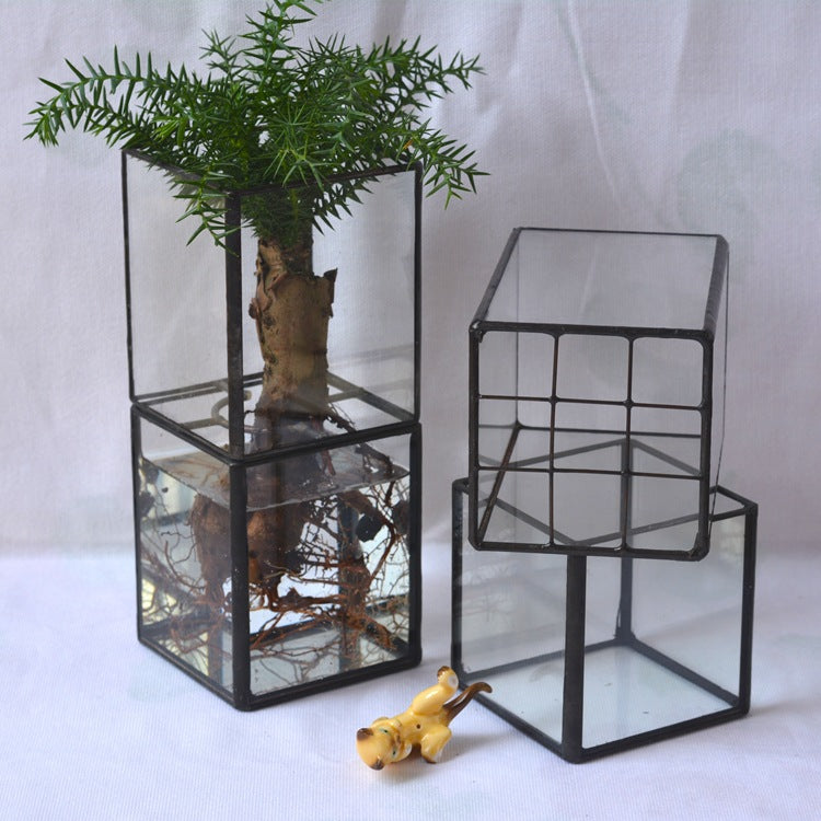 Vintage Glass Flower Pot Furnishings