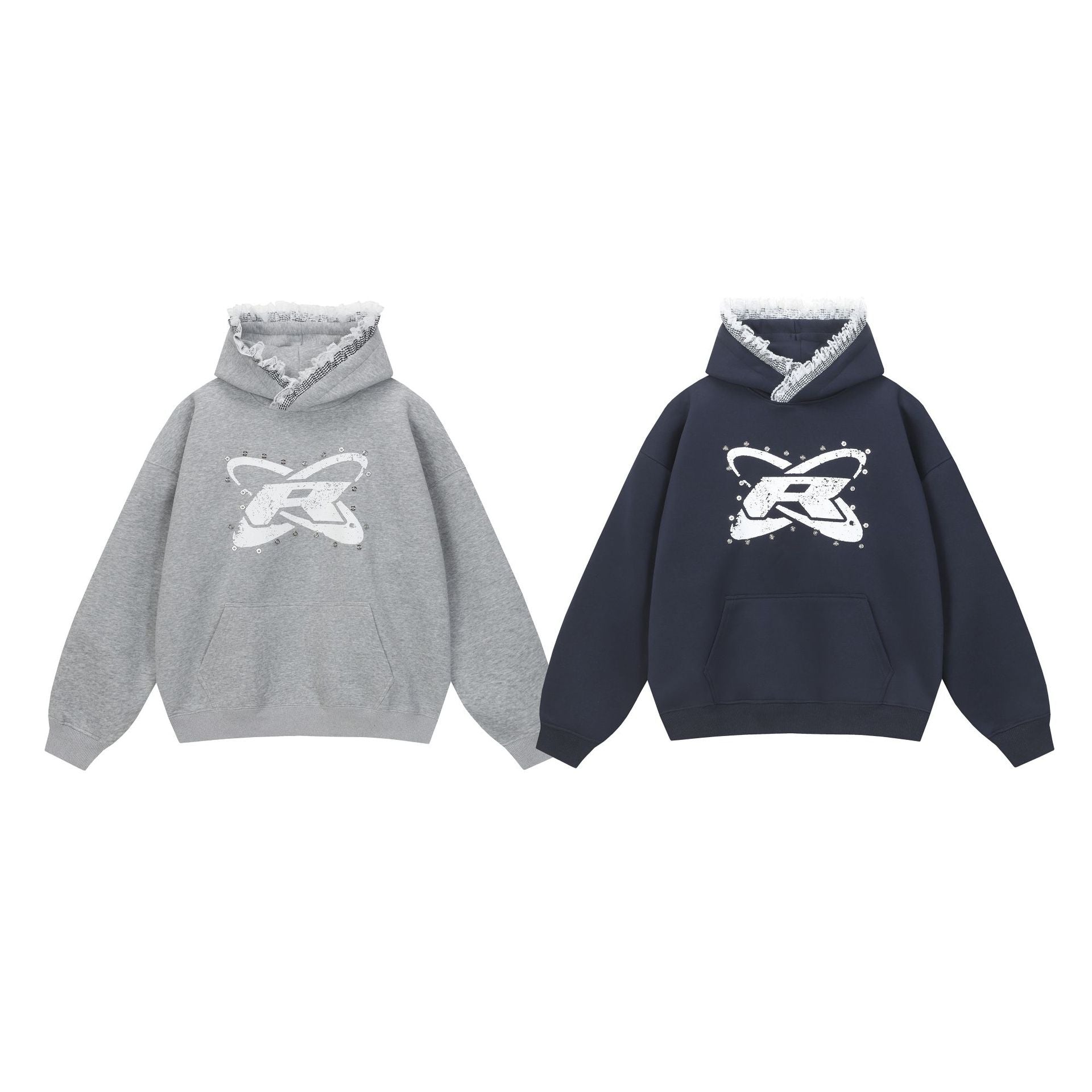 Unisex Riveted hooded sweatshirt