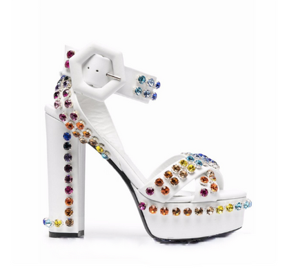 Crystal Sandals Heels