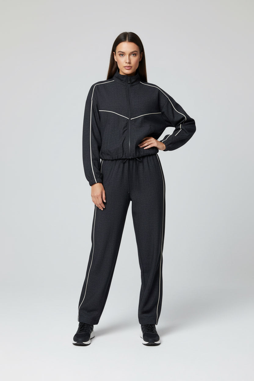 Denim Tracksuit Two Two piece Set