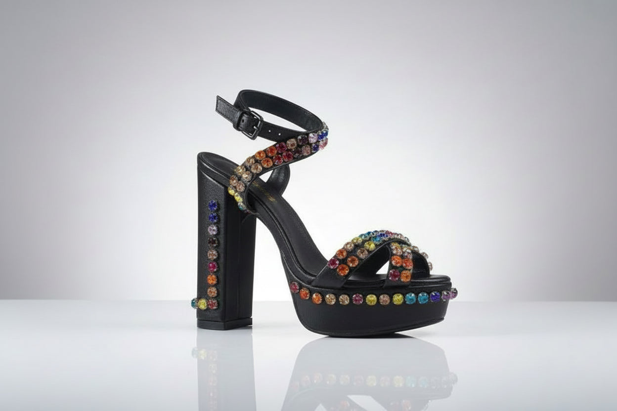Crystal Sandals Heels