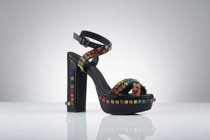 Crystal Sandals Heels