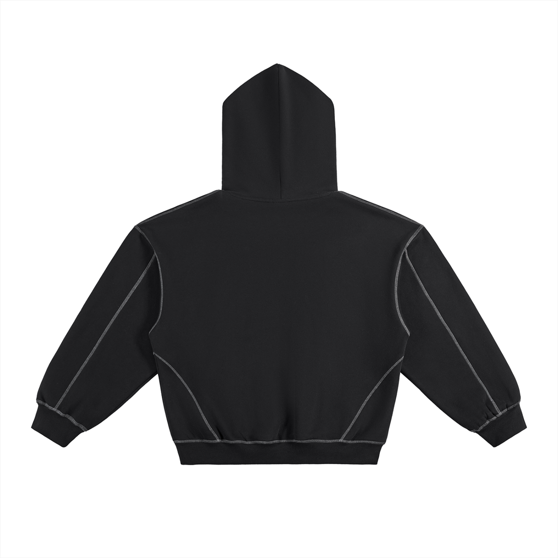 Contrast Boxy Fleece Hoodie