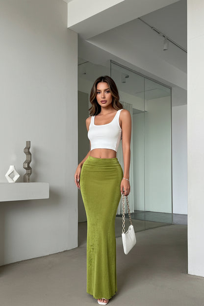 wrapped fishtail skirt