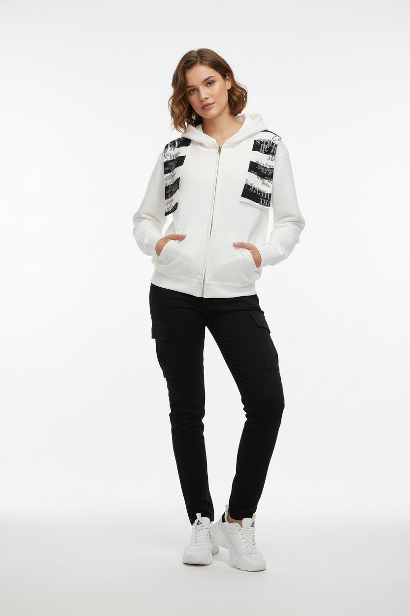 Unisex spliced zipper Sweatshirt hoodies hoodie