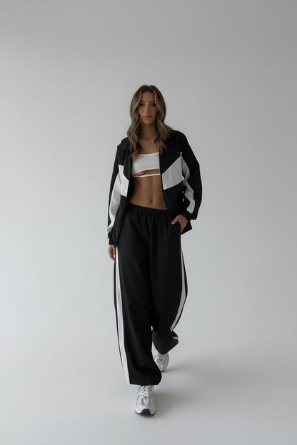 Loose long sleeved  two piece tracksuit sets