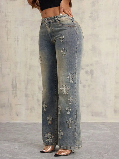 Cross Wide Leg Jeans