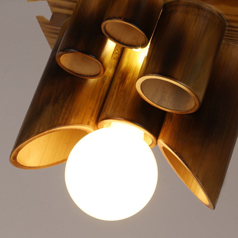 Wooden bamboo  ceiling lamp