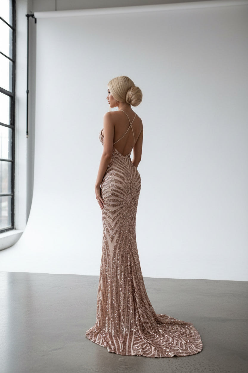 Elegant Sequinned Maxi