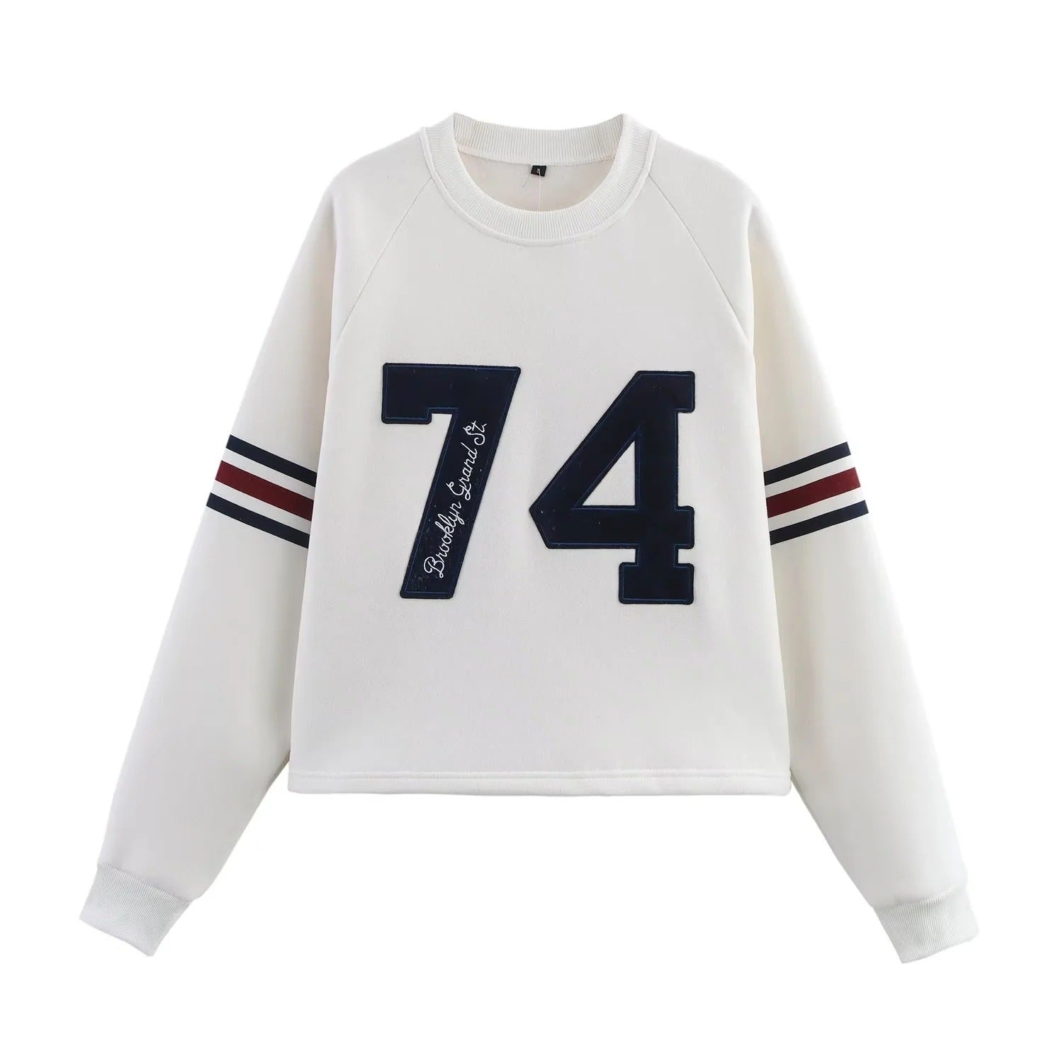 Women’s White Tracksuit Set with Graphic Sweatshirt