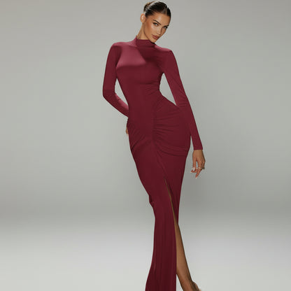 Bodycon hugging split Evening party dress