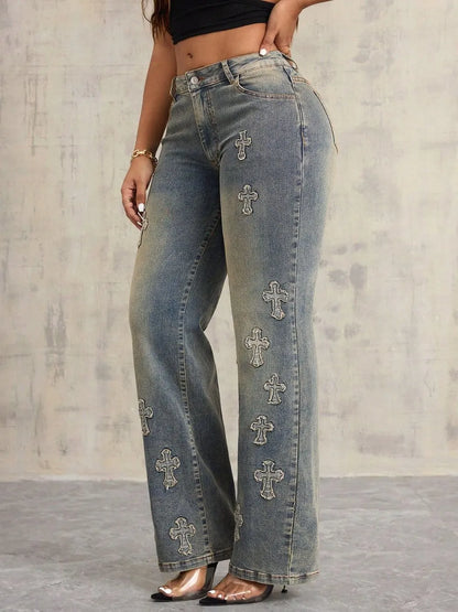 Cross Wide Leg Jeans