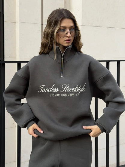 Unisex long sleeved hoodie and pants two piece tracksuit set