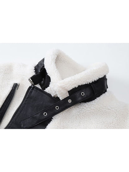 Women’s PU Faux Leather Jacket Cold Weather Outerwear