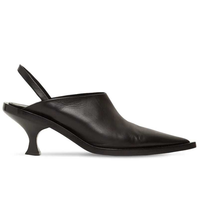 pointed high bun heels and slippers