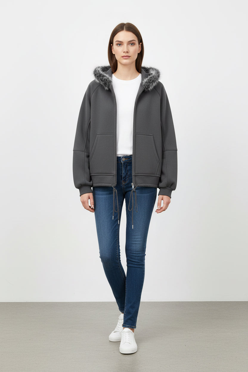 Unisex thick embroidered Sweatshirt hoodie