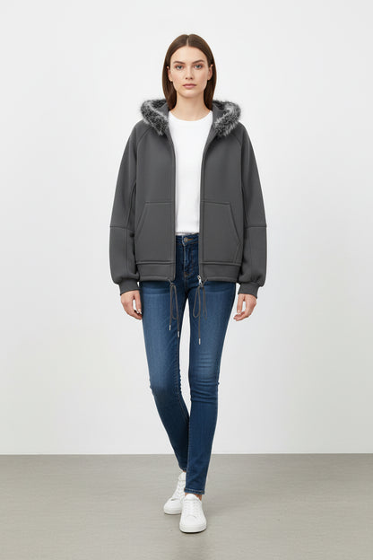 Unisex thick embroidered Sweatshirt hoodie