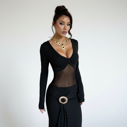 Midnight Siren Evening party Maxi Dress
