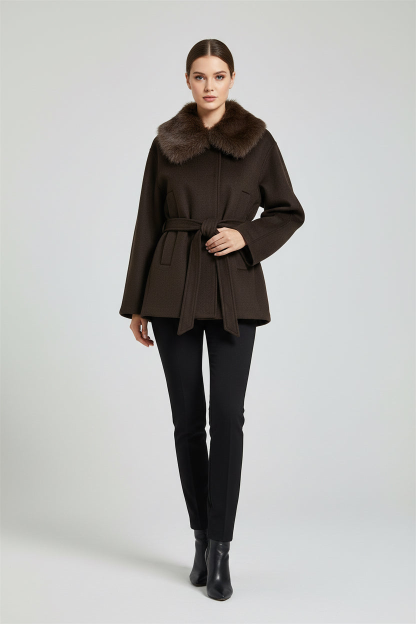 Women fur winter  jacket coat