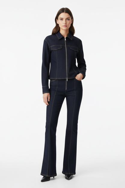 Chic Raw Denim Two-Piece Co-ord