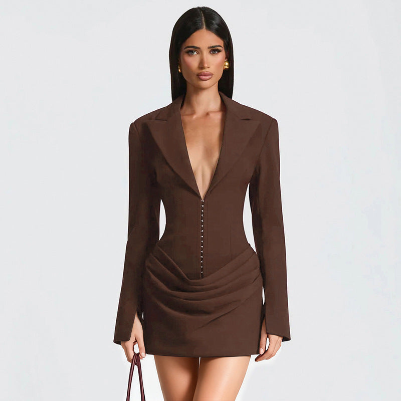• Elegant Corset Blazer Mini Dress
