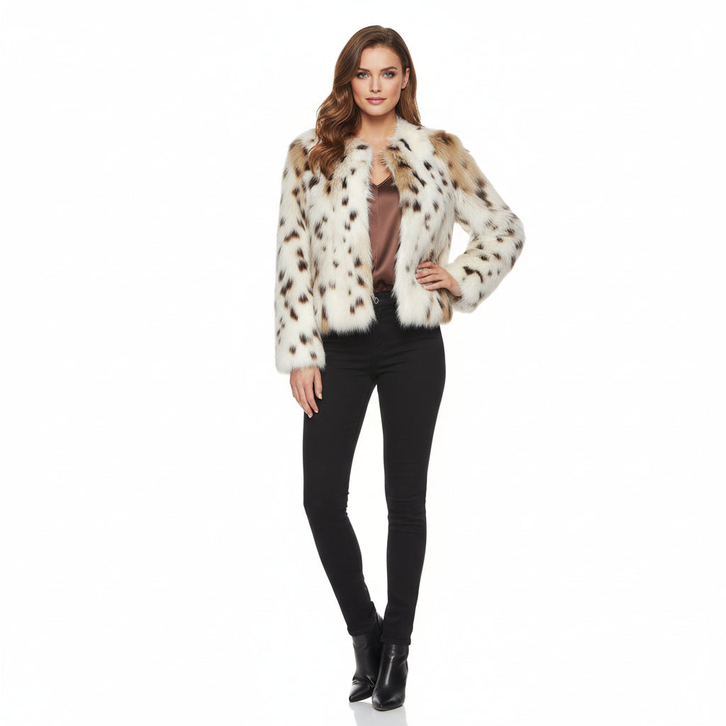Leopard print Fleece Jacket